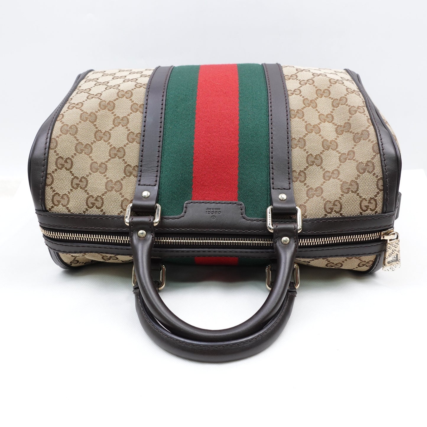 Pre-owned Gucci Boston Monogram Canvas Shoulder Bag