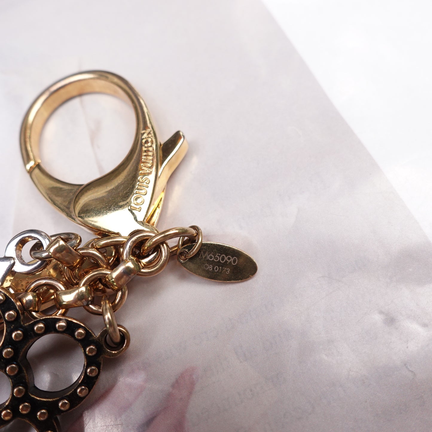 Pre-Owned Louis Vuitton Flower Gold&Silver Bag Charm