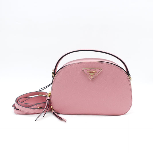 Pre-owned Prada Odette Mini Pink Calfskin Shoulder Bag