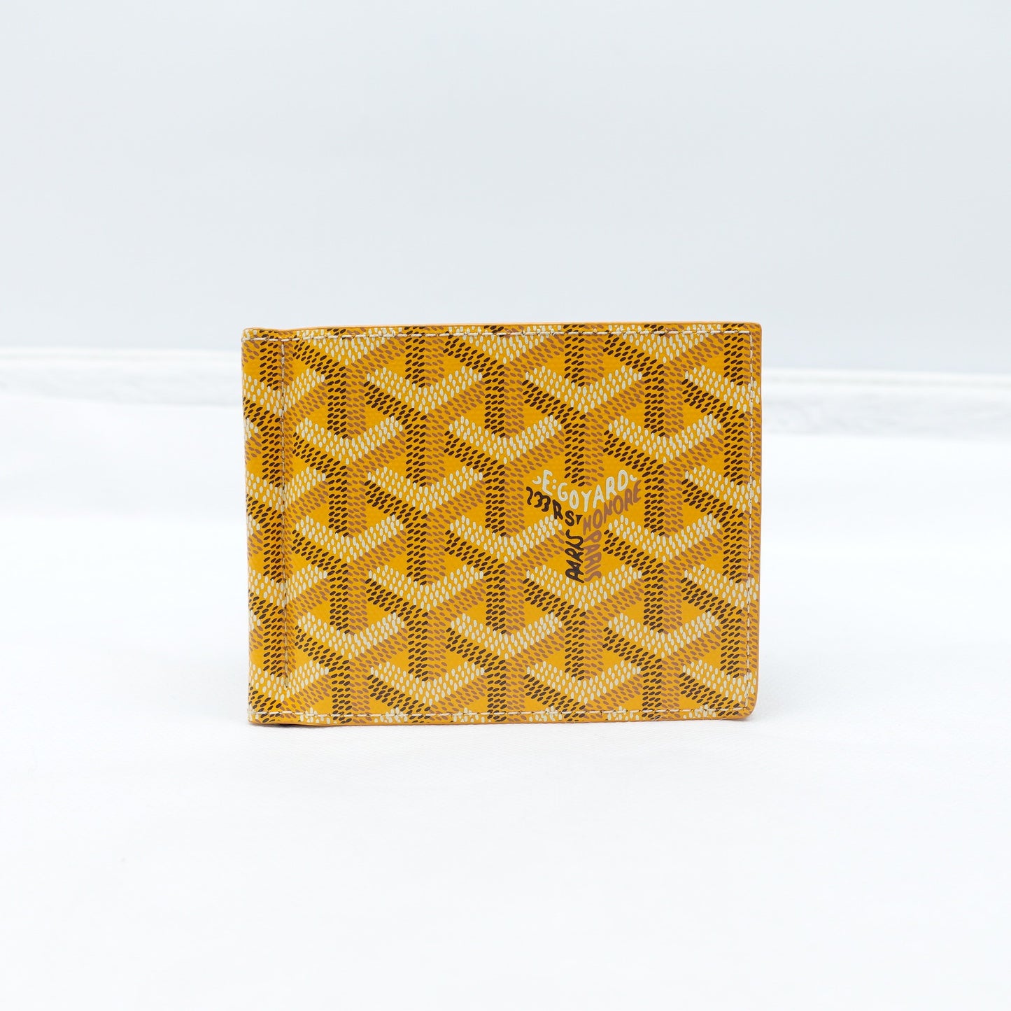 Pre-owned Goyard Yellow Coated Canvas Card Holder