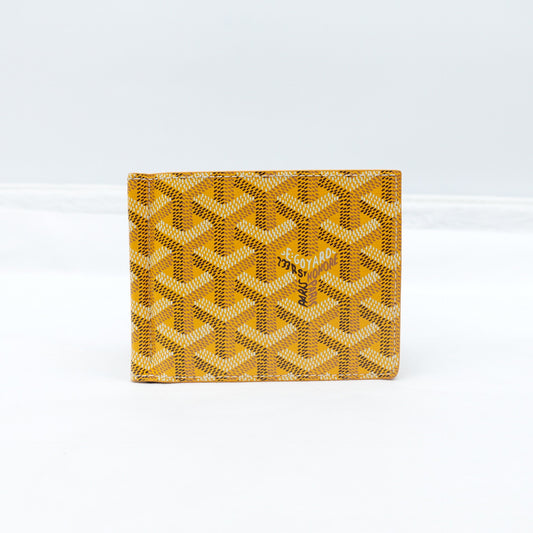 Pre-owned Goyard Yellow Coated Canvas Card Holder