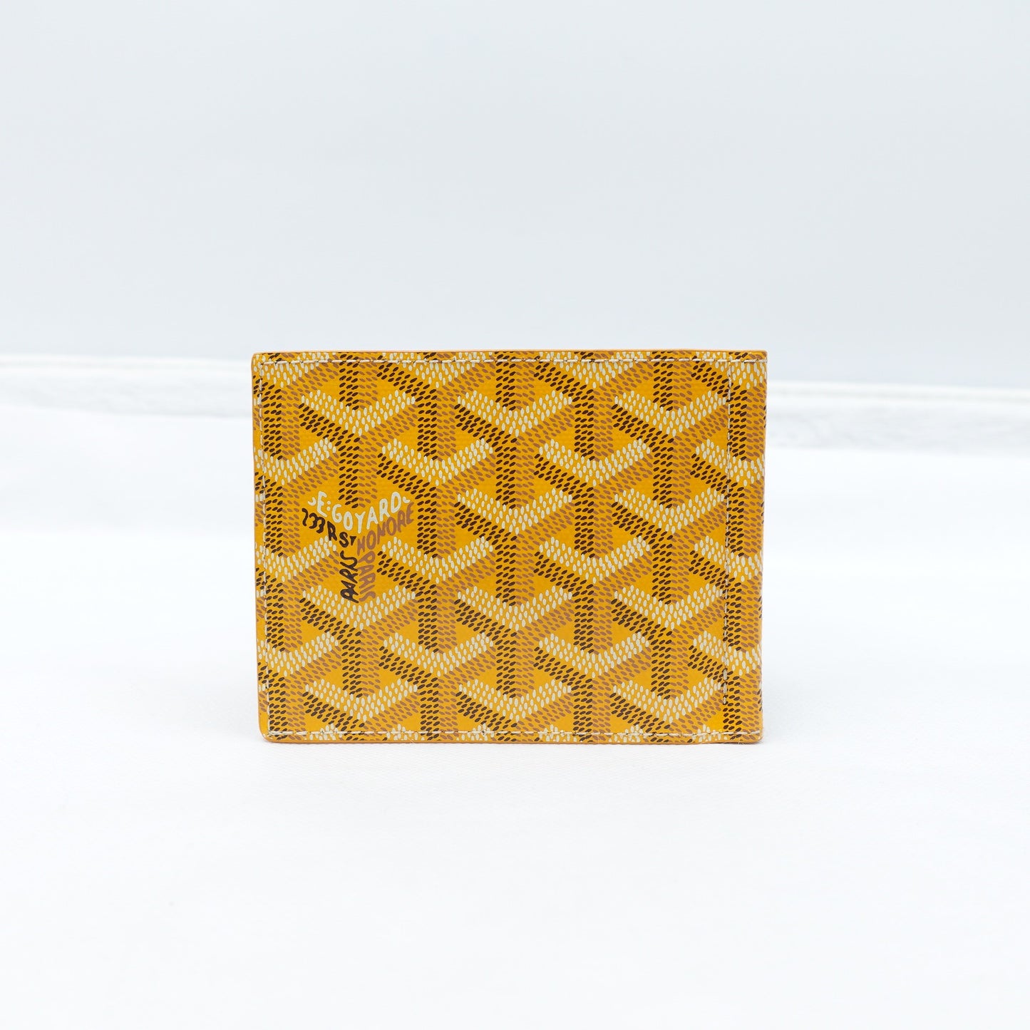 Pre-owned Goyard Yellow Coated Canvas Card Holder