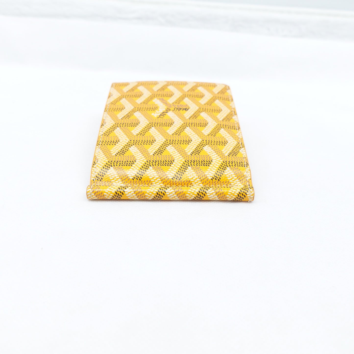 Pre-owned Goyard Yellow Coated Canvas Card Holder