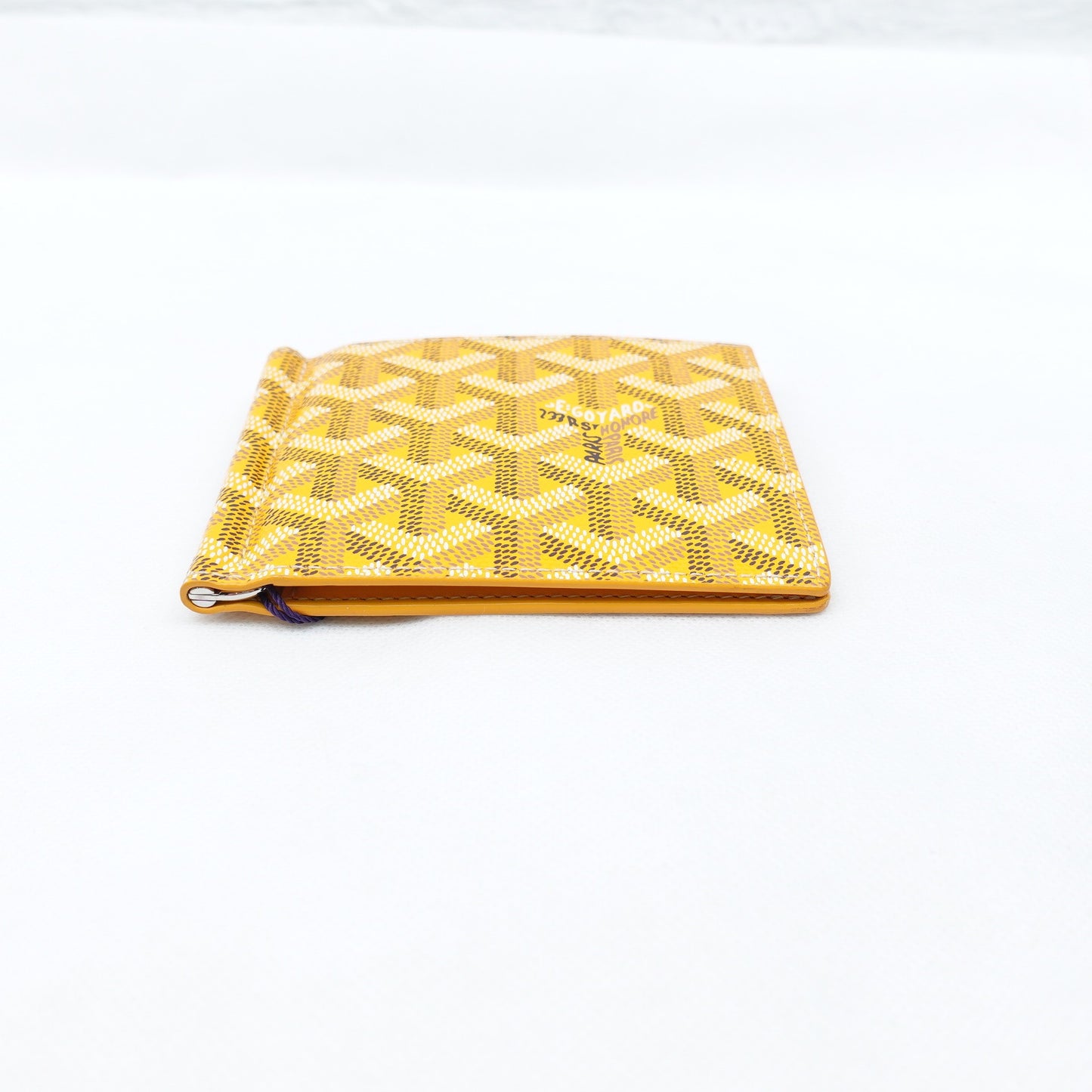 Pre-owned Goyard Yellow Coated Canvas Card Holder