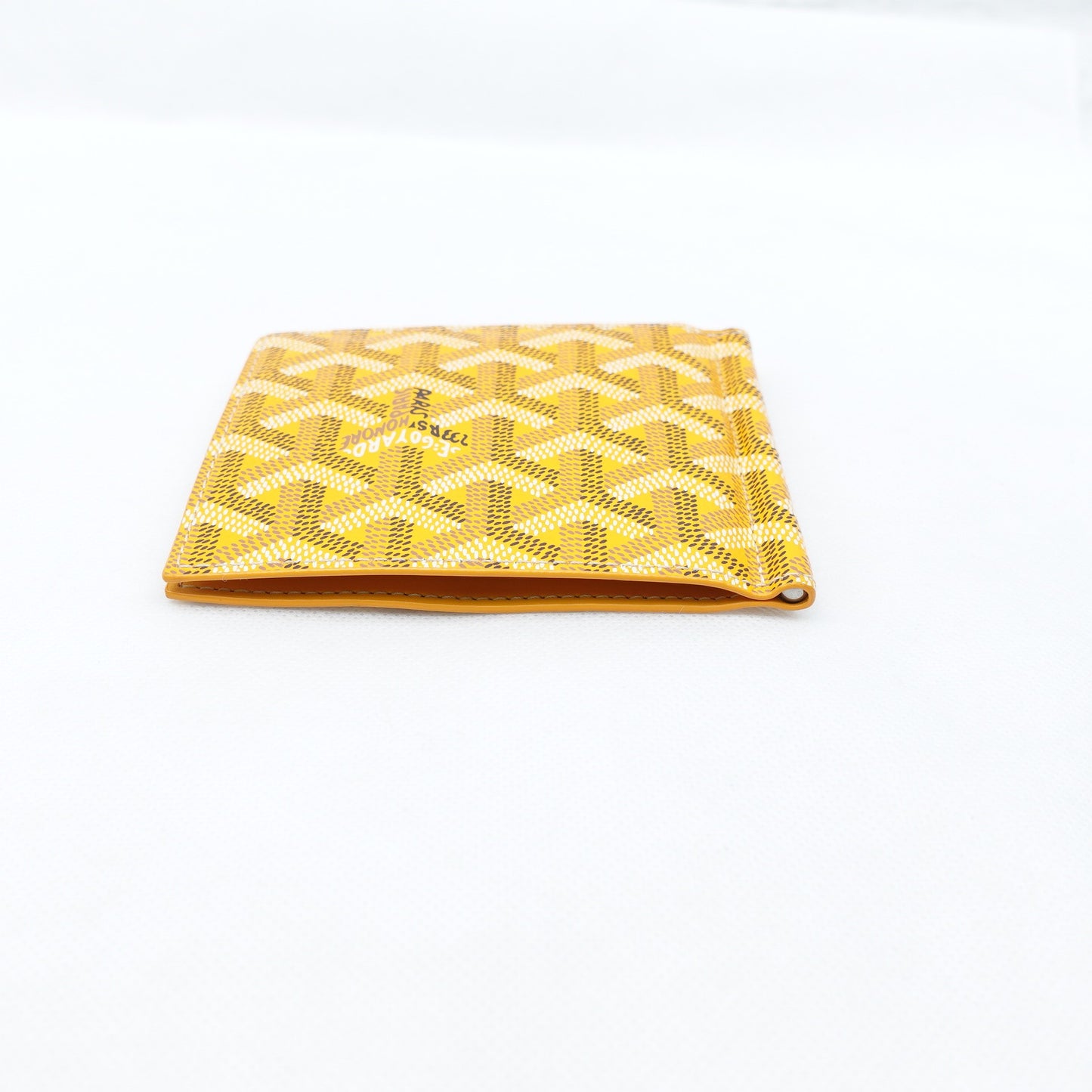 Pre-owned Goyard Yellow Coated Canvas Card Holder