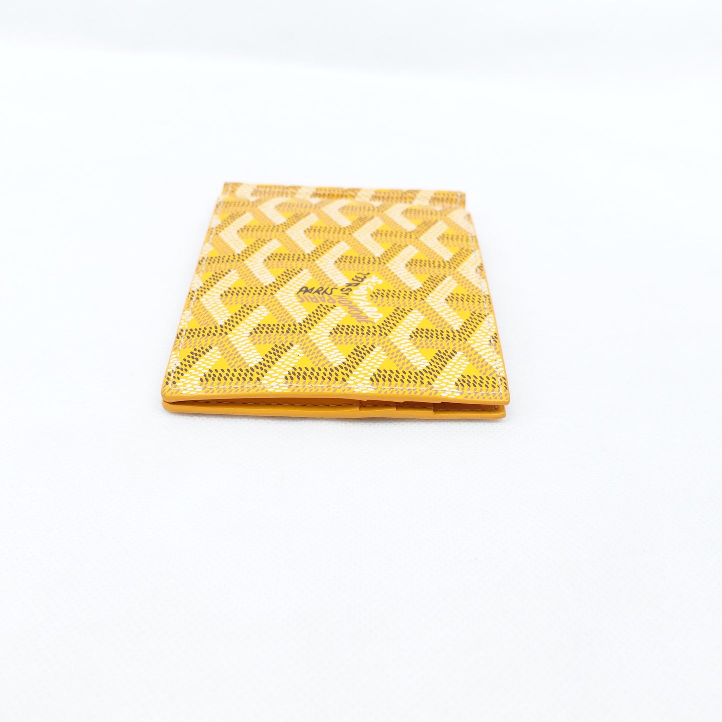 Pre-owned Goyard Yellow Coated Canvas Card Holder