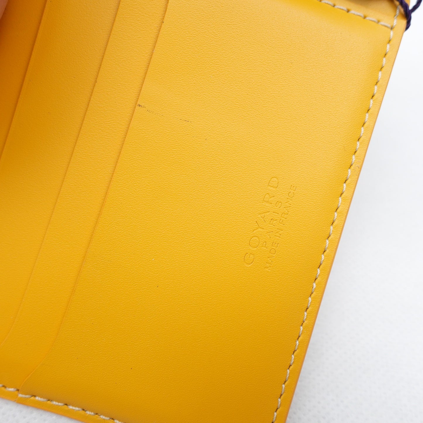 Pre-owned Goyard Yellow Coated Canvas Card Holder