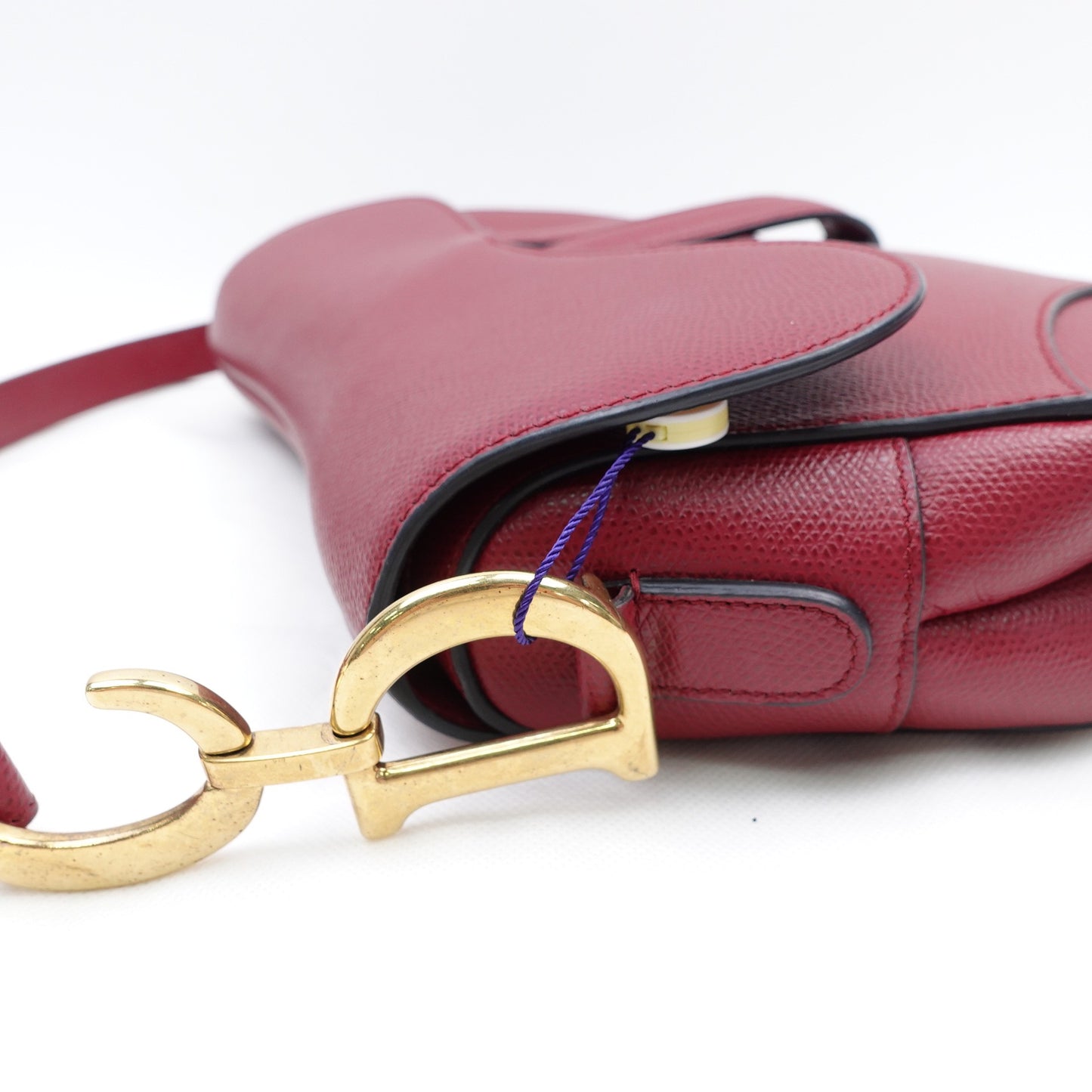 Pre-owned Dior Saddle Red Calfskin Top Handle Bag