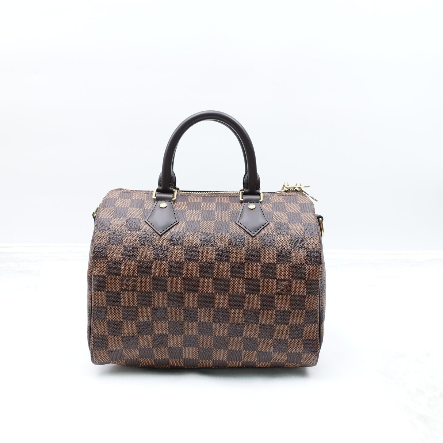 Pre-owned Louis Vuitton Speedy 25 Damier Ebene Coated Canvas Shoulder Bag