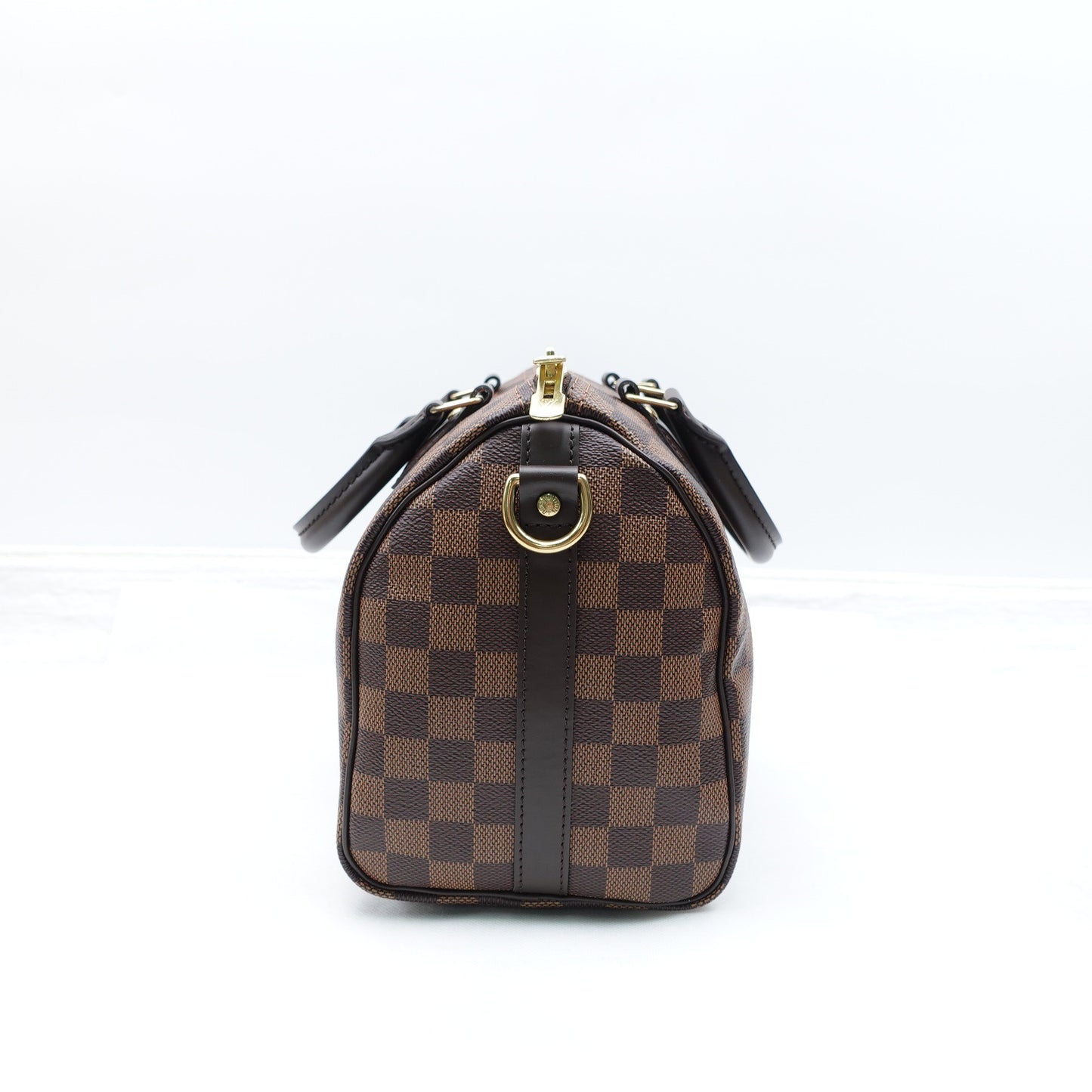 Pre-owned Louis Vuitton Speedy 25 Damier Ebene Coated Canvas Shoulder Bag