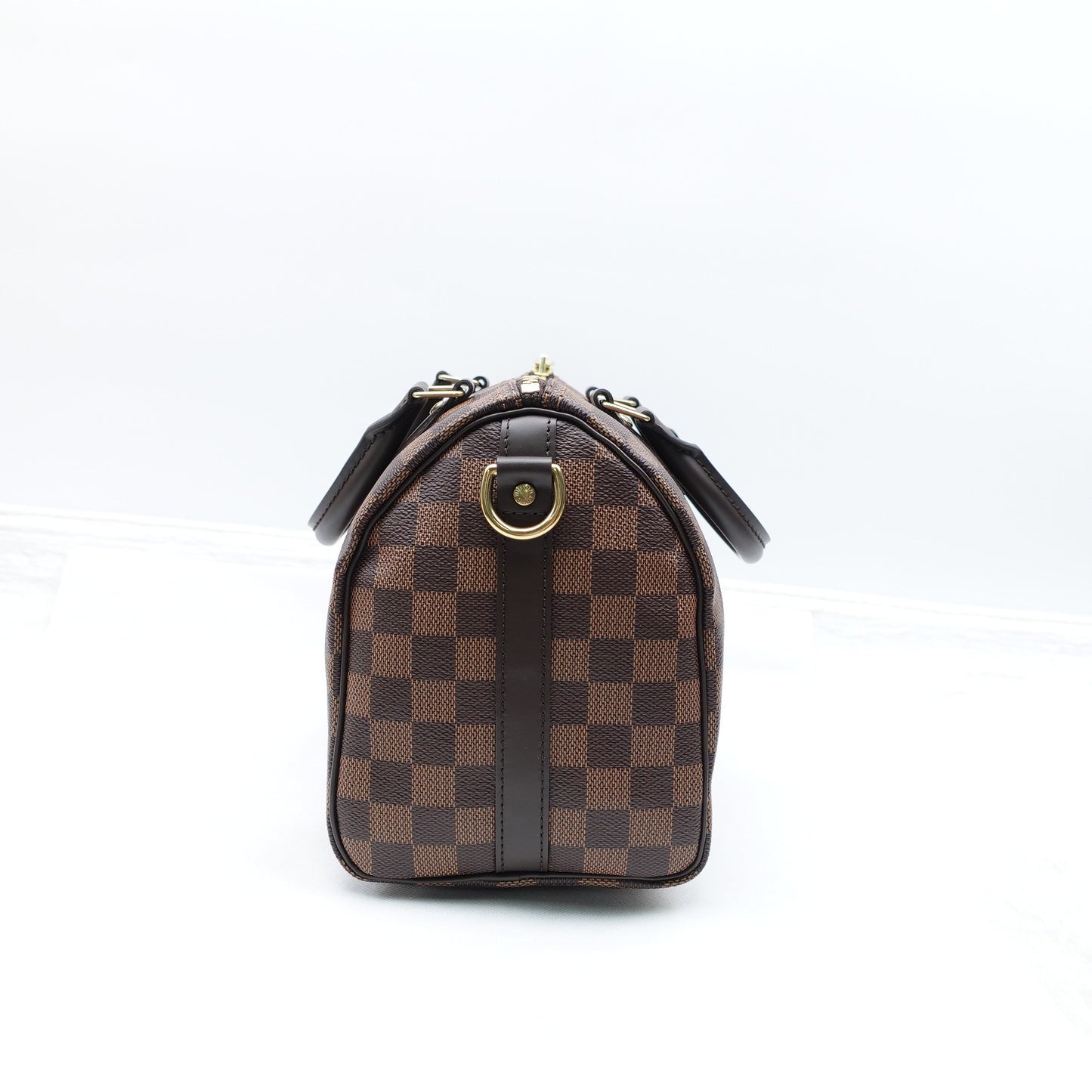 Pre-owned Louis Vuitton Speedy 25 Damier Ebene Coated Canvas Shoulder Bag