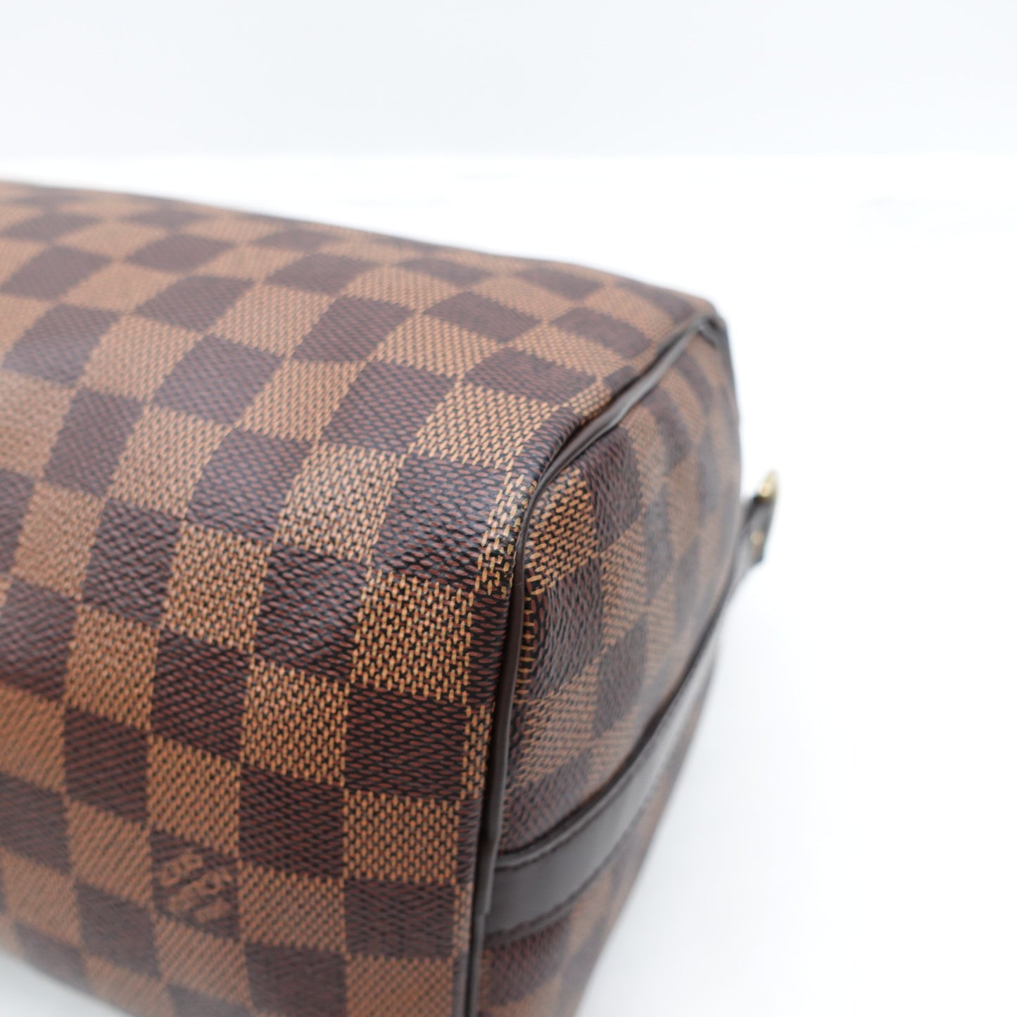 Pre-owned Louis Vuitton Speedy 25 Damier Ebene Coated Canvas Shoulder Bag