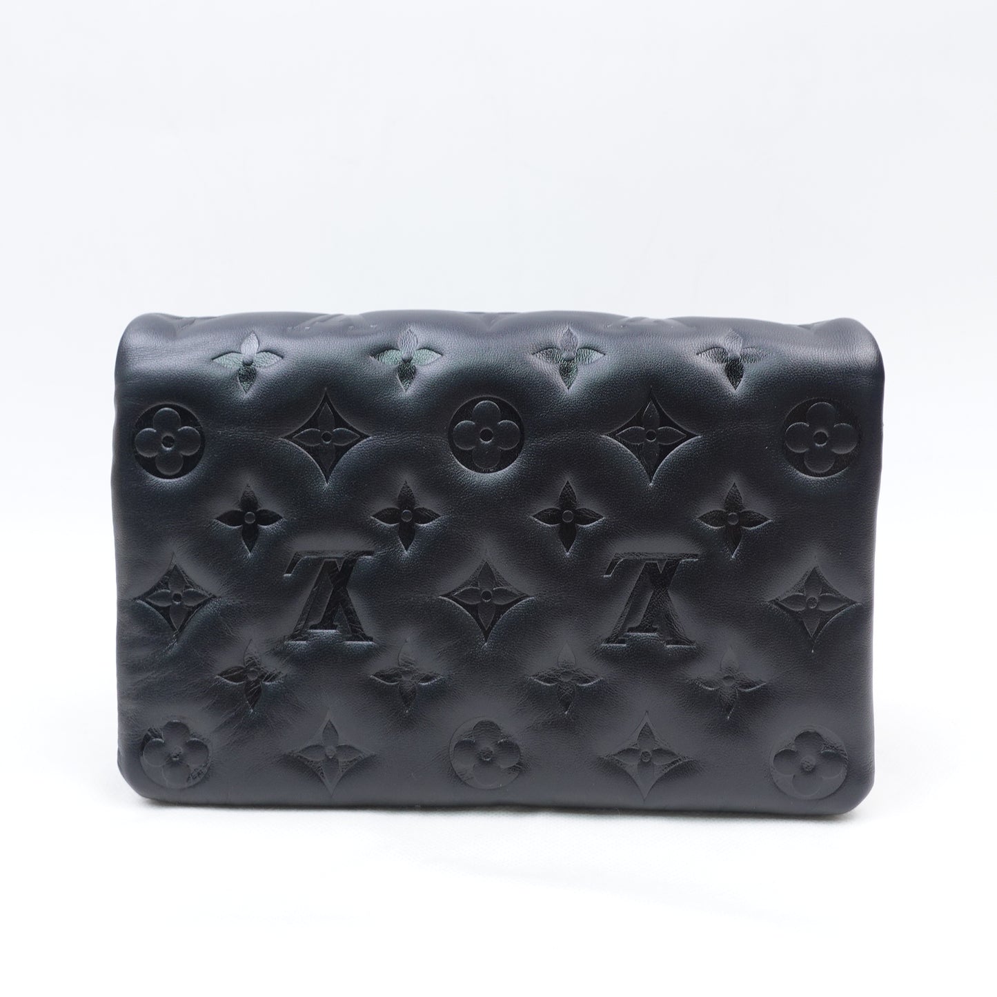 Pre-Owned Louis Vuitton Pochette Coussin MIni Black Lambskin Shoulder Bag