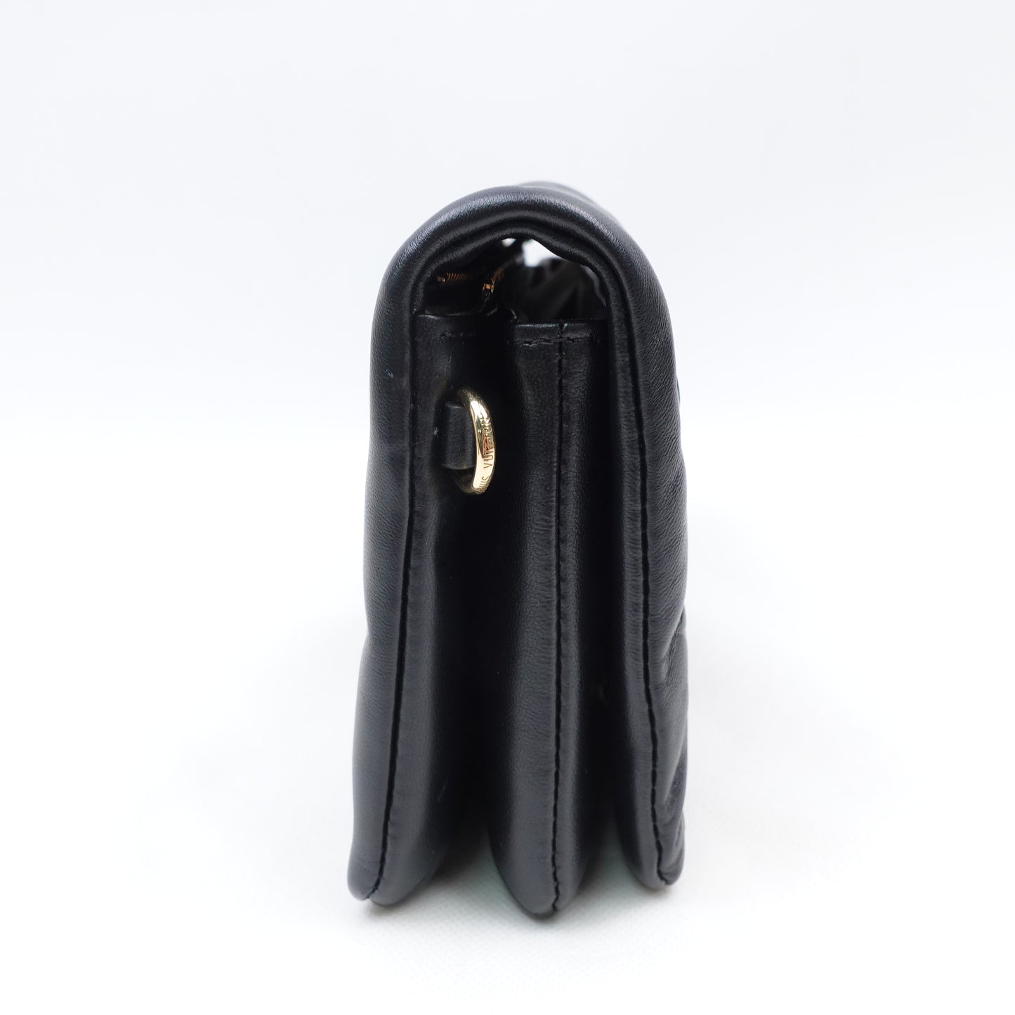 Pre-Owned Louis Vuitton Pochette Coussin MIni Black Lambskin Shoulder Bag