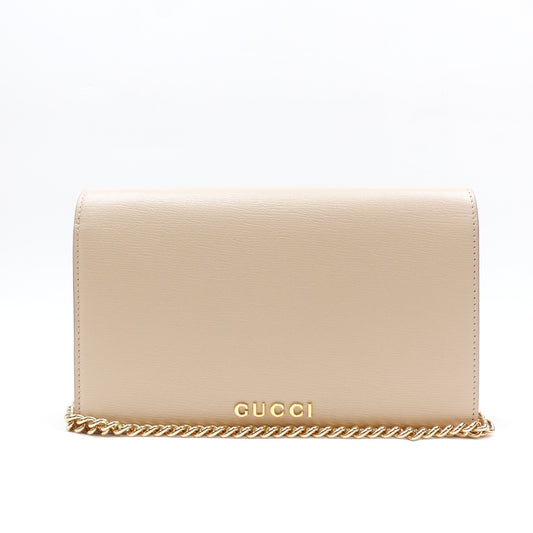 Pre-owned Gucci WOC Milktea Calfskin Shoulder Bag