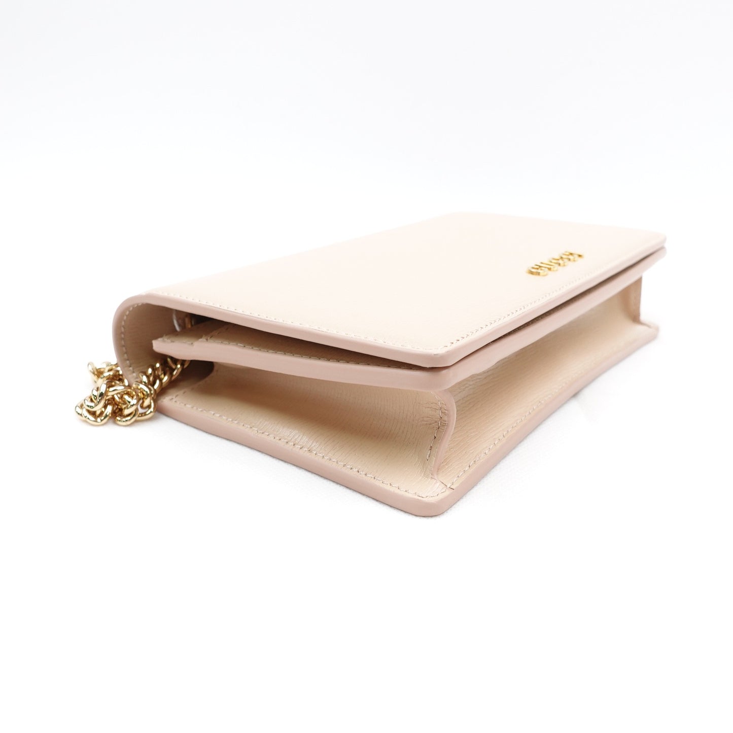 Pre-owned Gucci WOC Milktea Calfskin Shoulder Bag