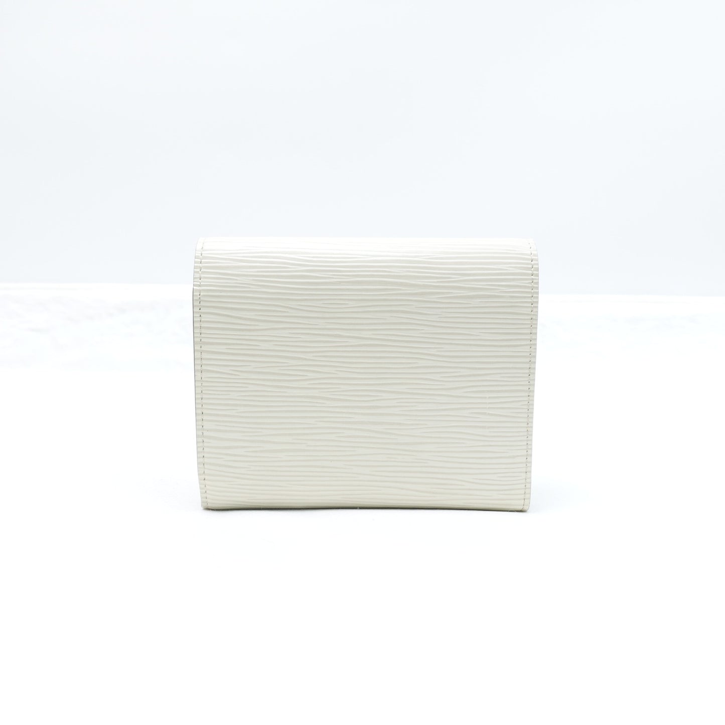 Pre-owned Louis Vuitton Eugenie White EPI Short Wallet