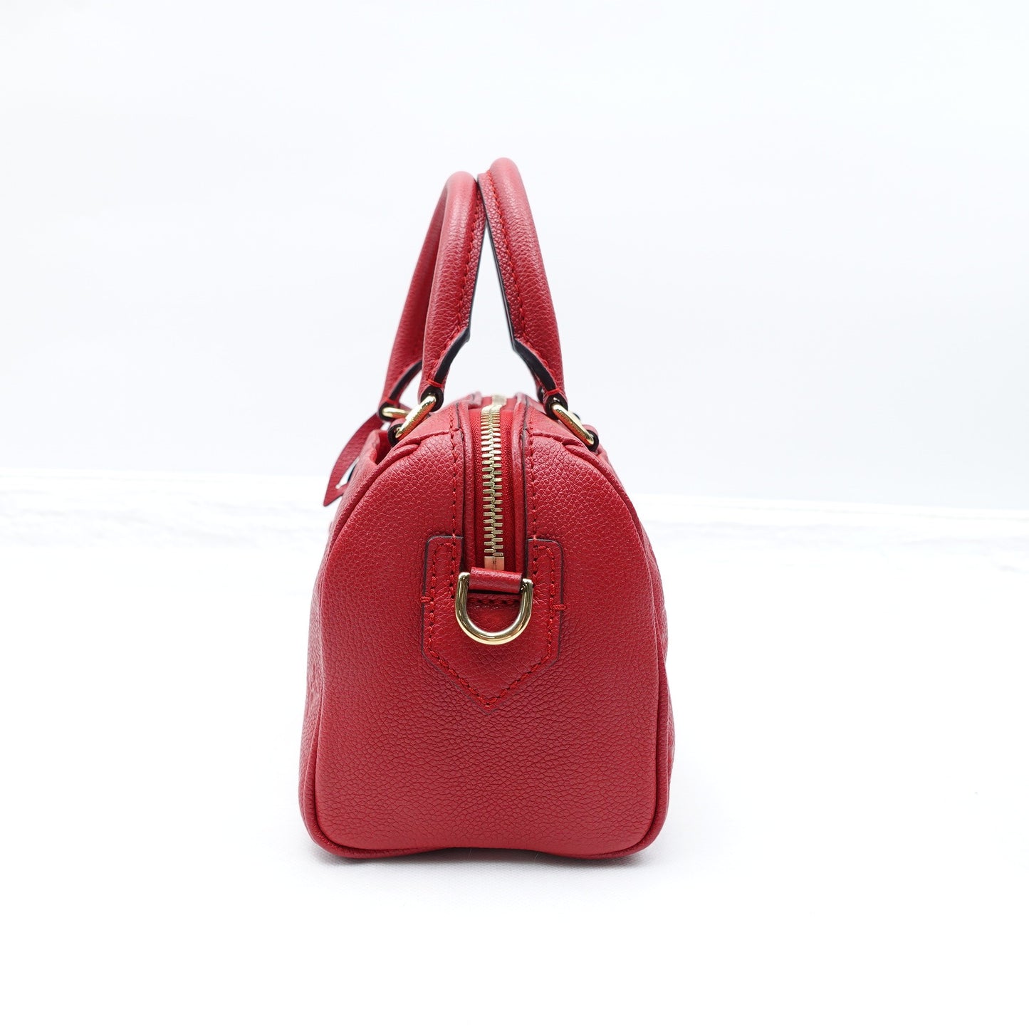 Pre-owned Louis Vuitton Speedy Red Calfskin Shoulder Bag