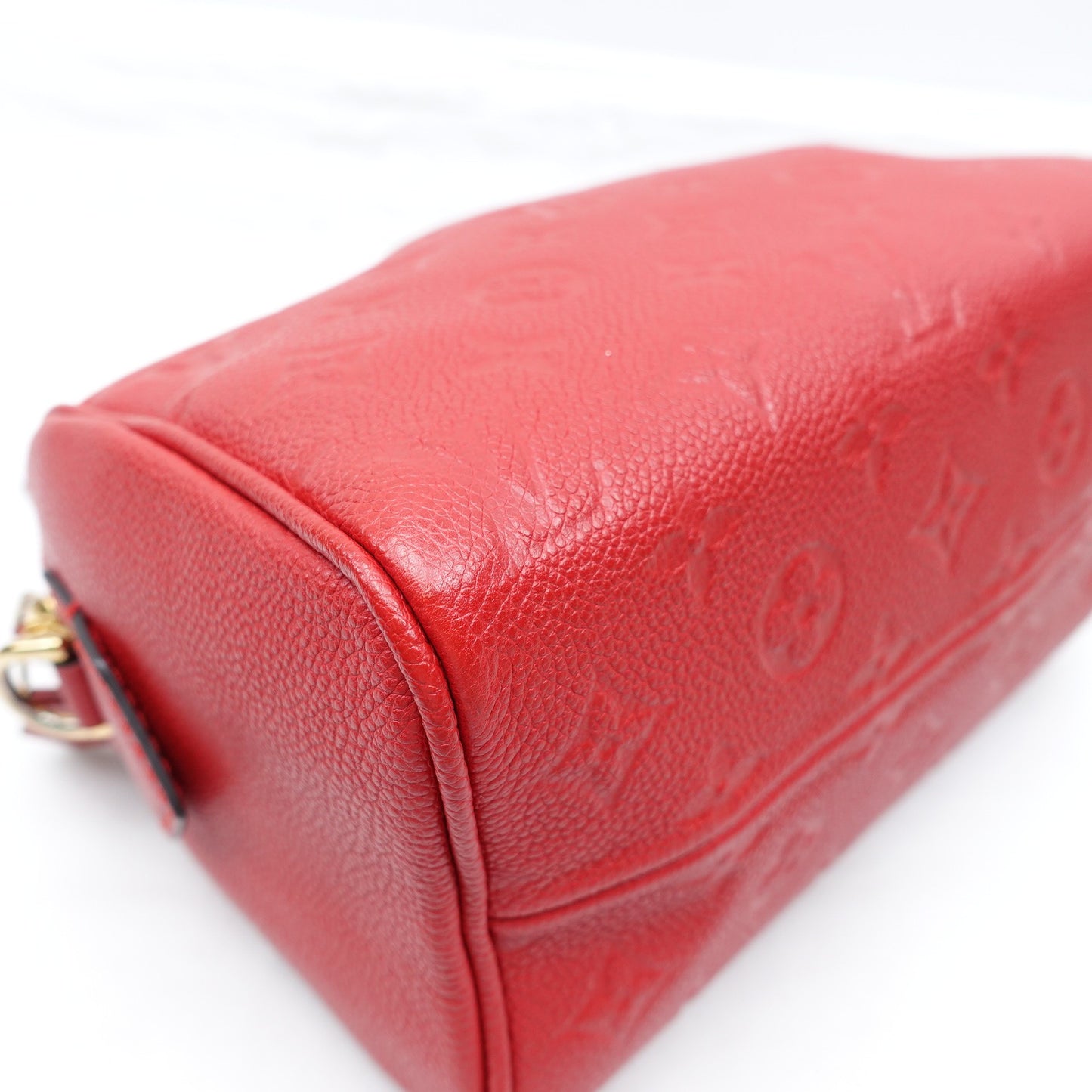 Pre-owned Louis Vuitton Speedy Red Calfskin Shoulder Bag