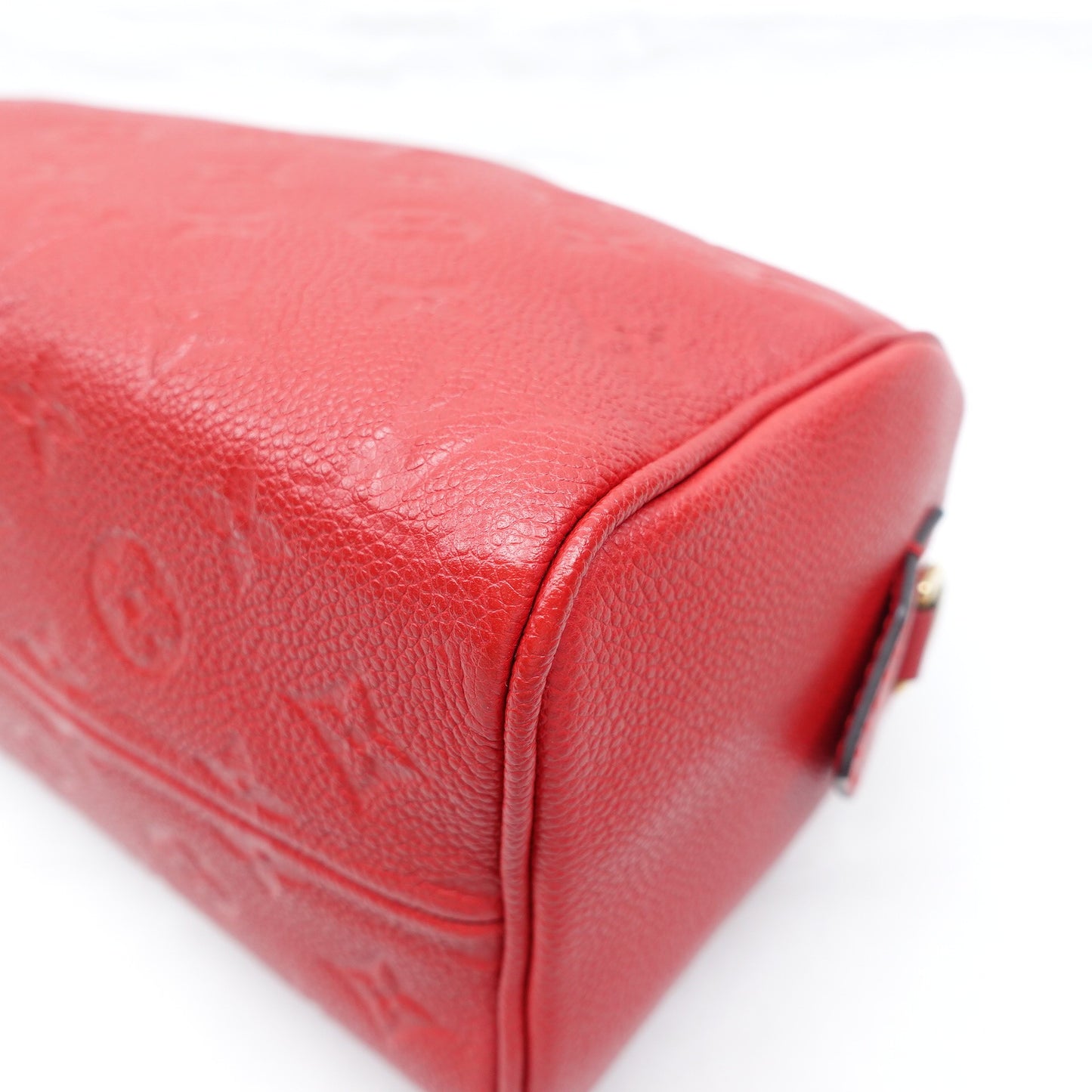 Pre-owned Louis Vuitton Speedy Red Calfskin Shoulder Bag