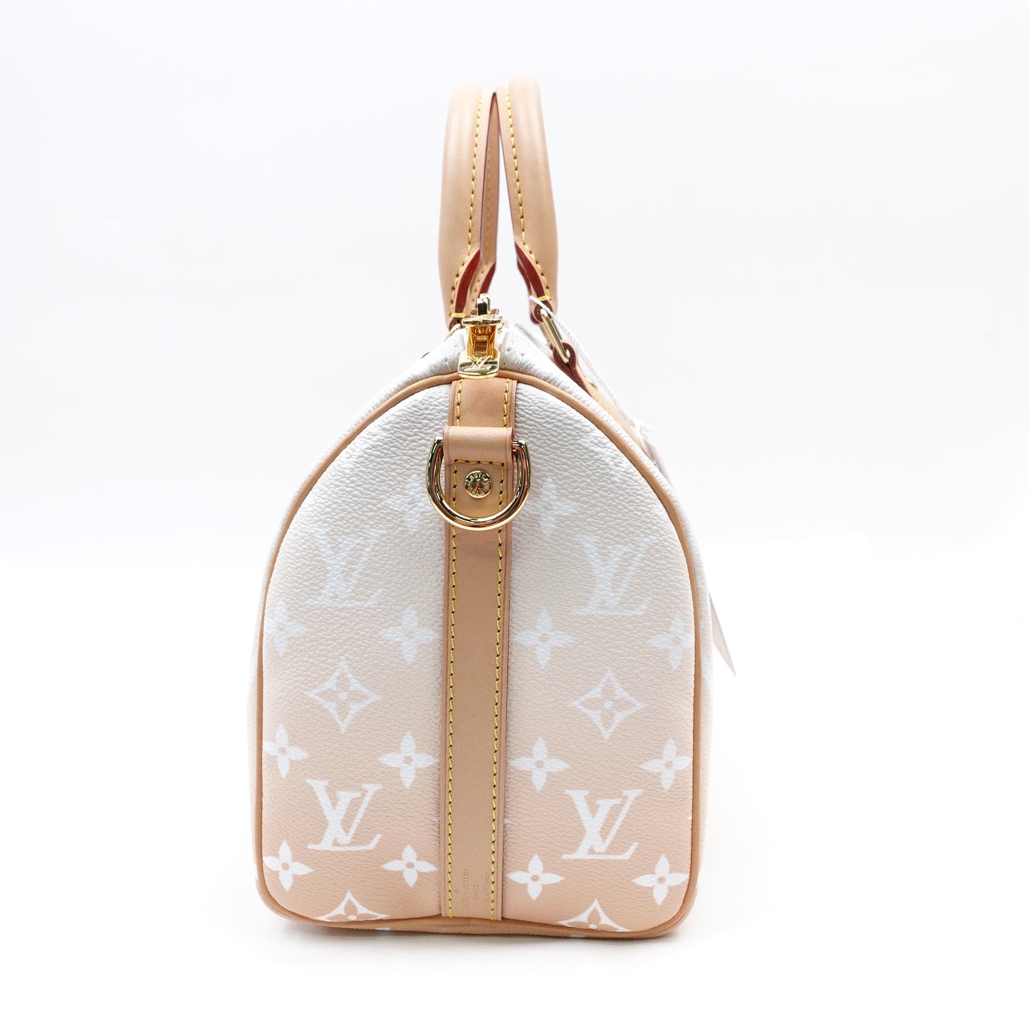 Pre-owned Louis Vuitton Speedy 25 Bandouliere By The Pool Coated Canvas Shoulder Bag