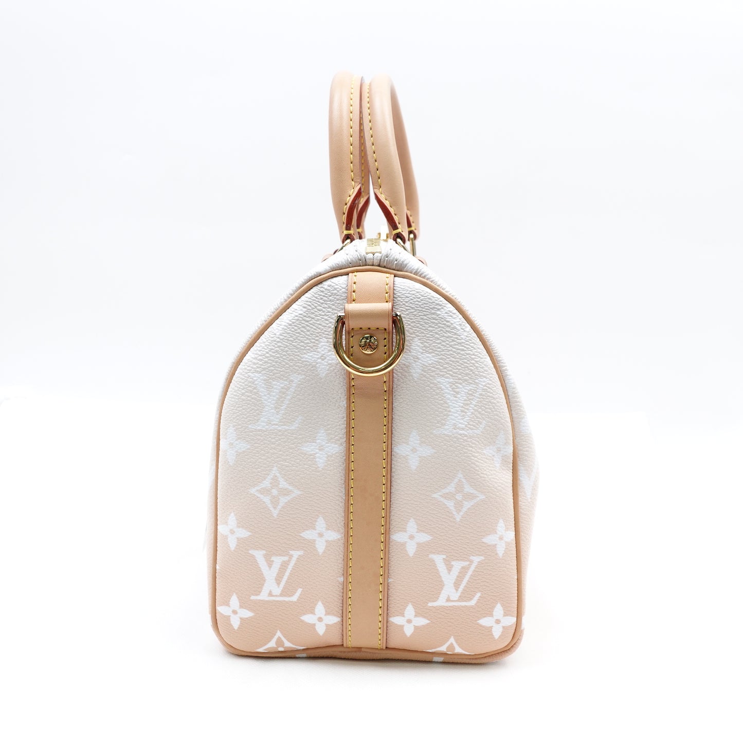 Pre-owned Louis Vuitton Speedy 25 Bandouliere By The Pool Coated Canvas Shoulder Bag