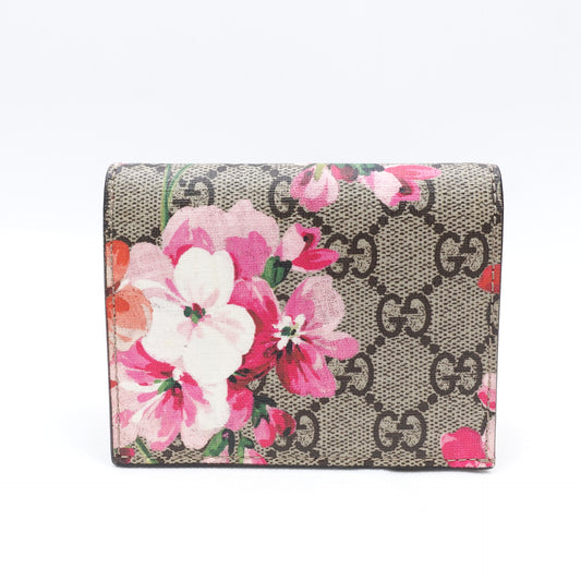 Pre-owned Gucci Flower Pink Coated Canvas Short Wallet