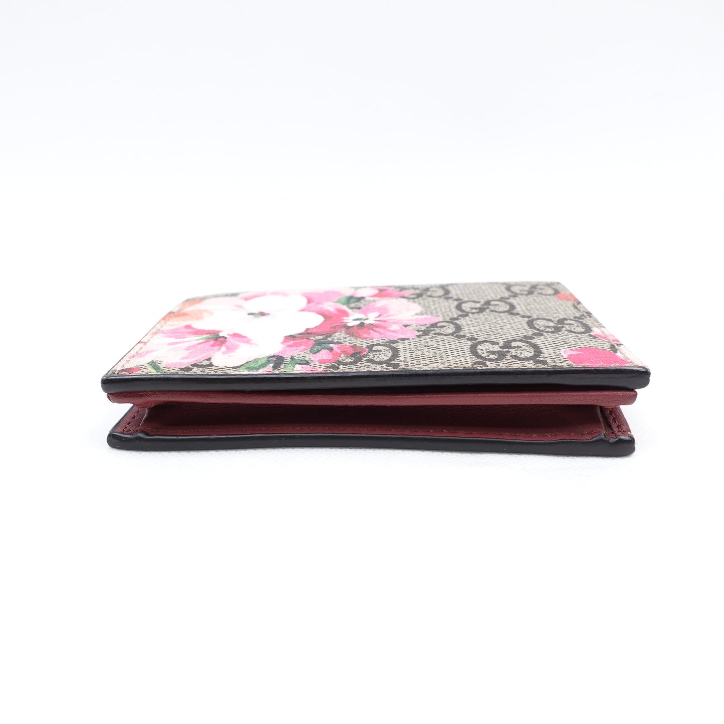 Pre-owned Gucci Flower Pink Coated Canvas Short Wallet