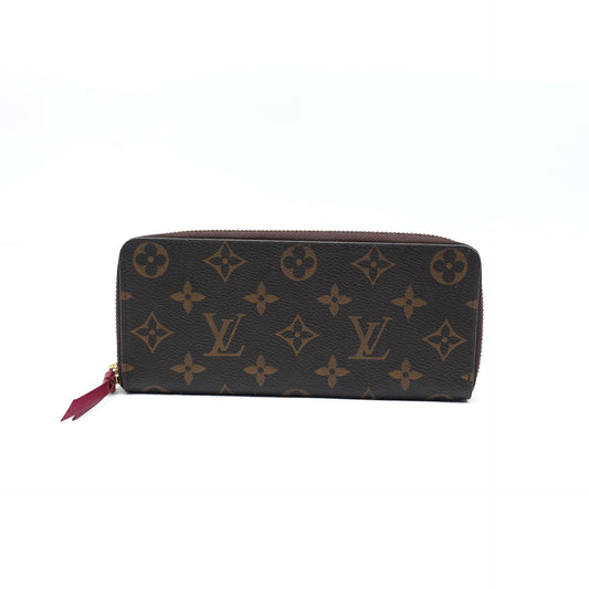 Pre-owned Louis Vuitton Clemence Monogram Coated Canvas Long Wallet