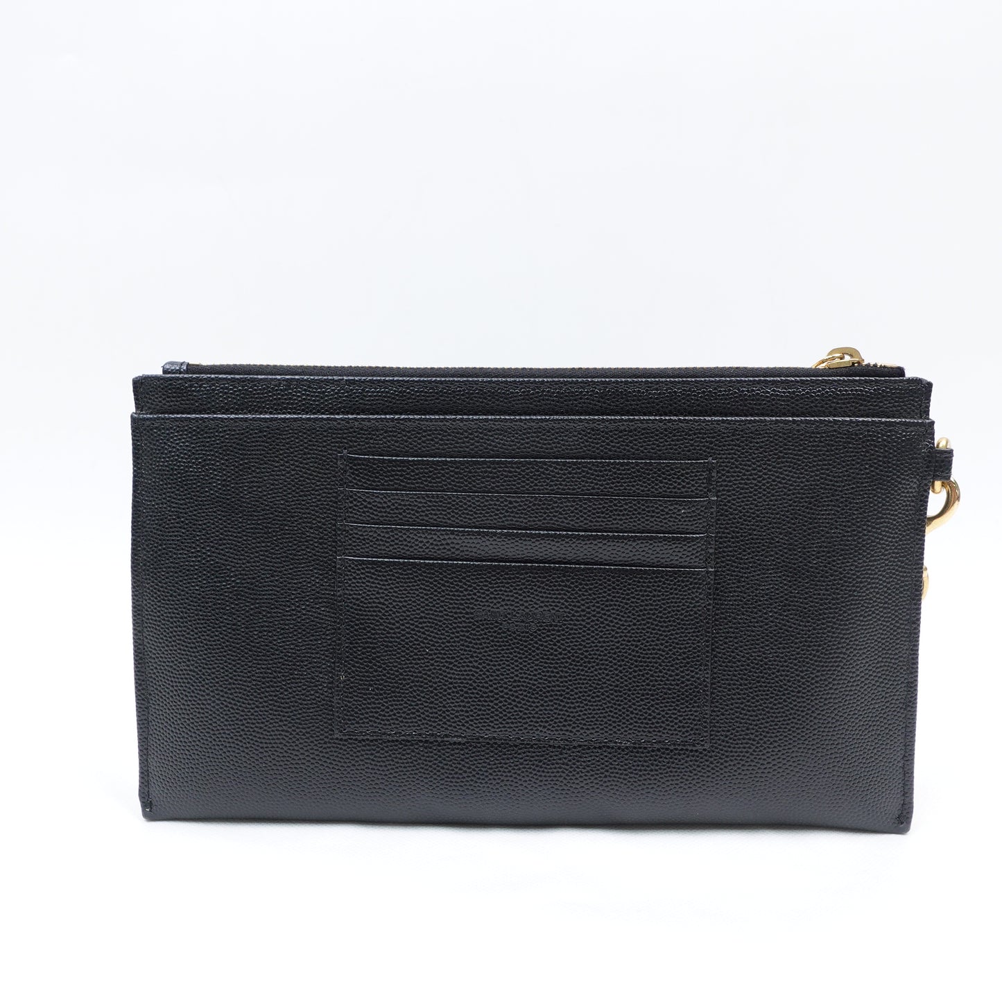 Pre-Owned Saint Laurent Le Monogram Me Black Calfskin Clutch