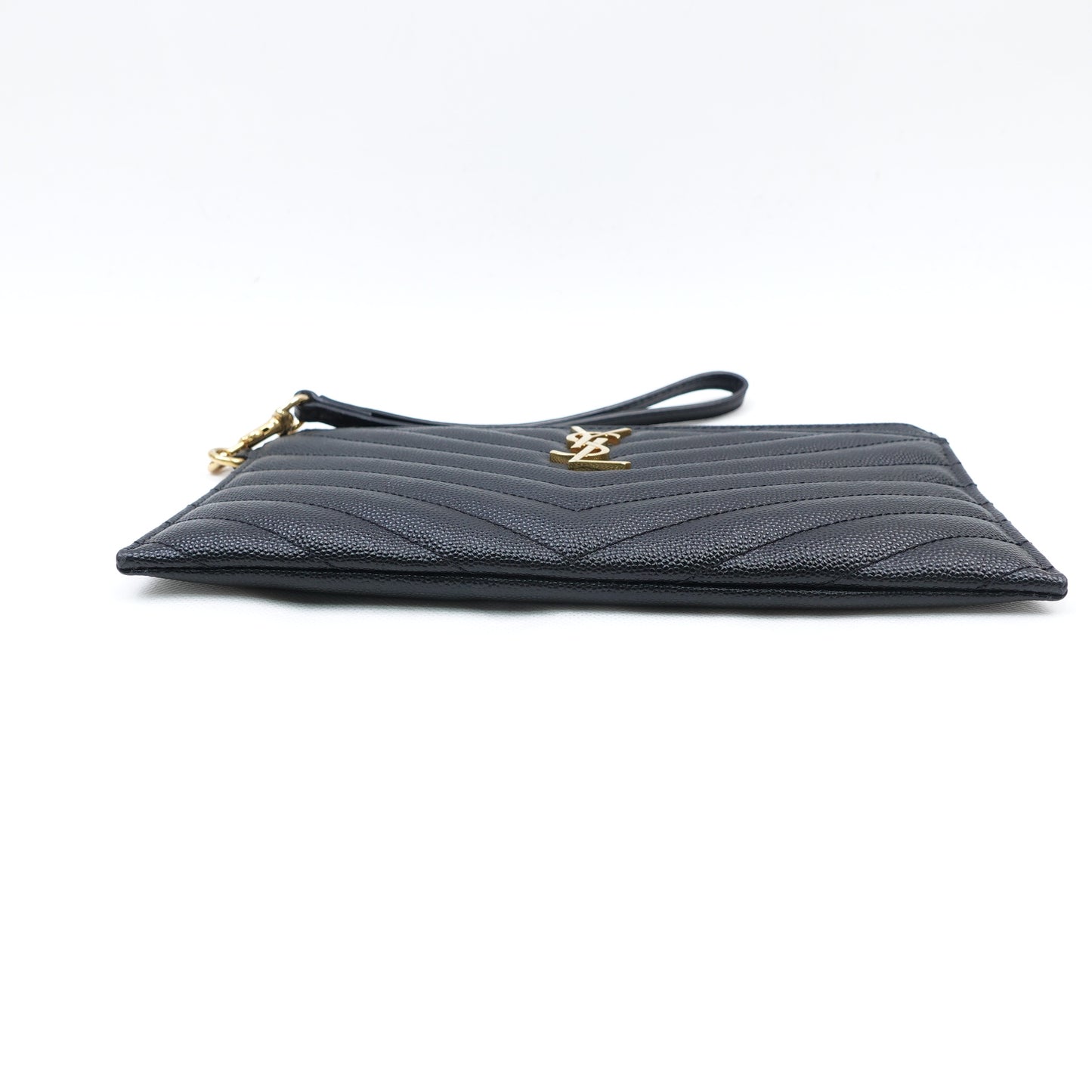 Pre-Owned Saint Laurent Le Monogram Me Black Calfskin Clutch