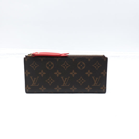 Pre-owned Louis Vuitton Adele Monogram Coated Canvas Long Wallet