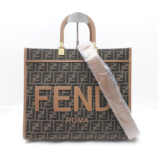 Pre-owned Fendi Sunshine Medium Monogram Canvas Tote Bag