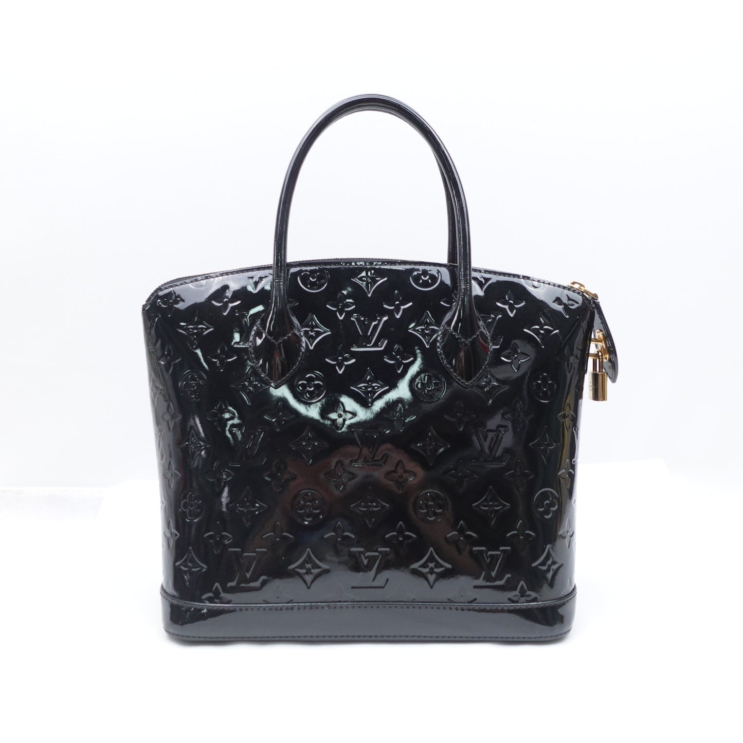 Pre-owned Louis Vuitton Lockit Black Patent Handbag