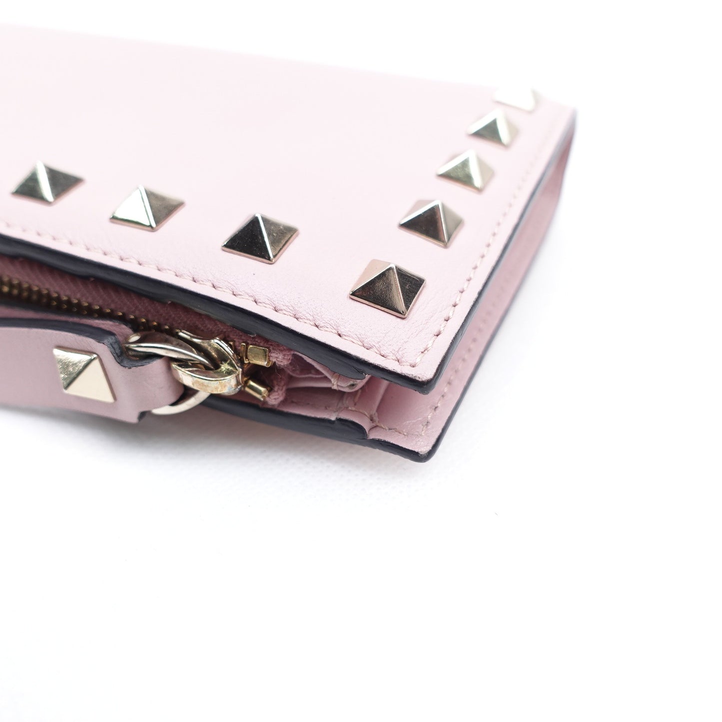 Pre-owned Valentino Pink Calfskin Wallet
