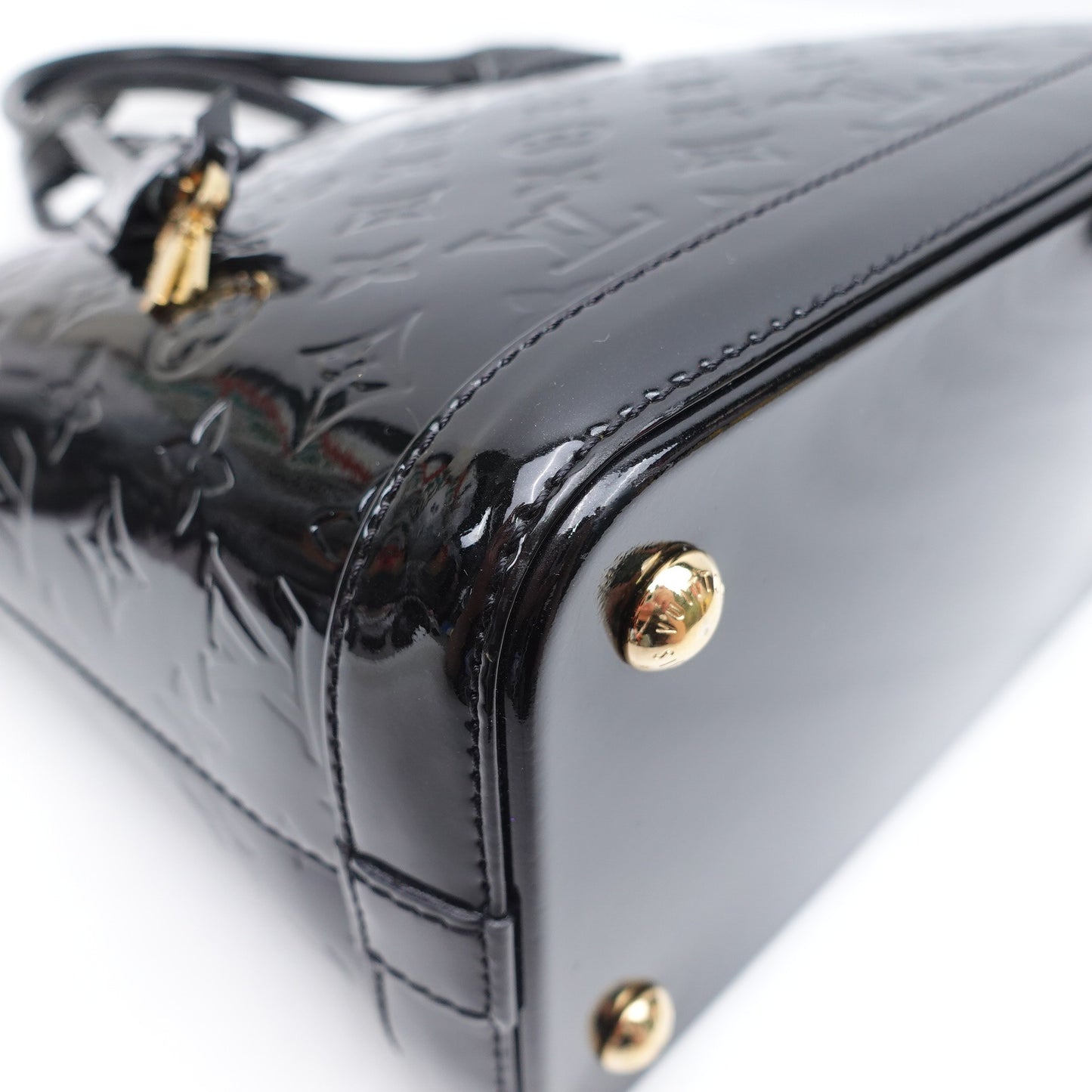 Pre-owned Louis Vuitton Lockit Black Patent Handbag