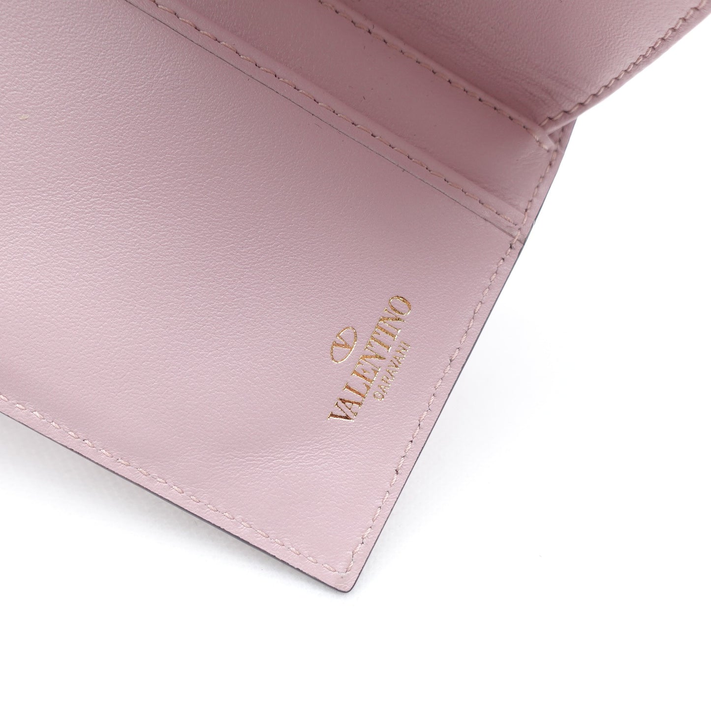 Pre-owned Valentino Pink Calfskin Wallet