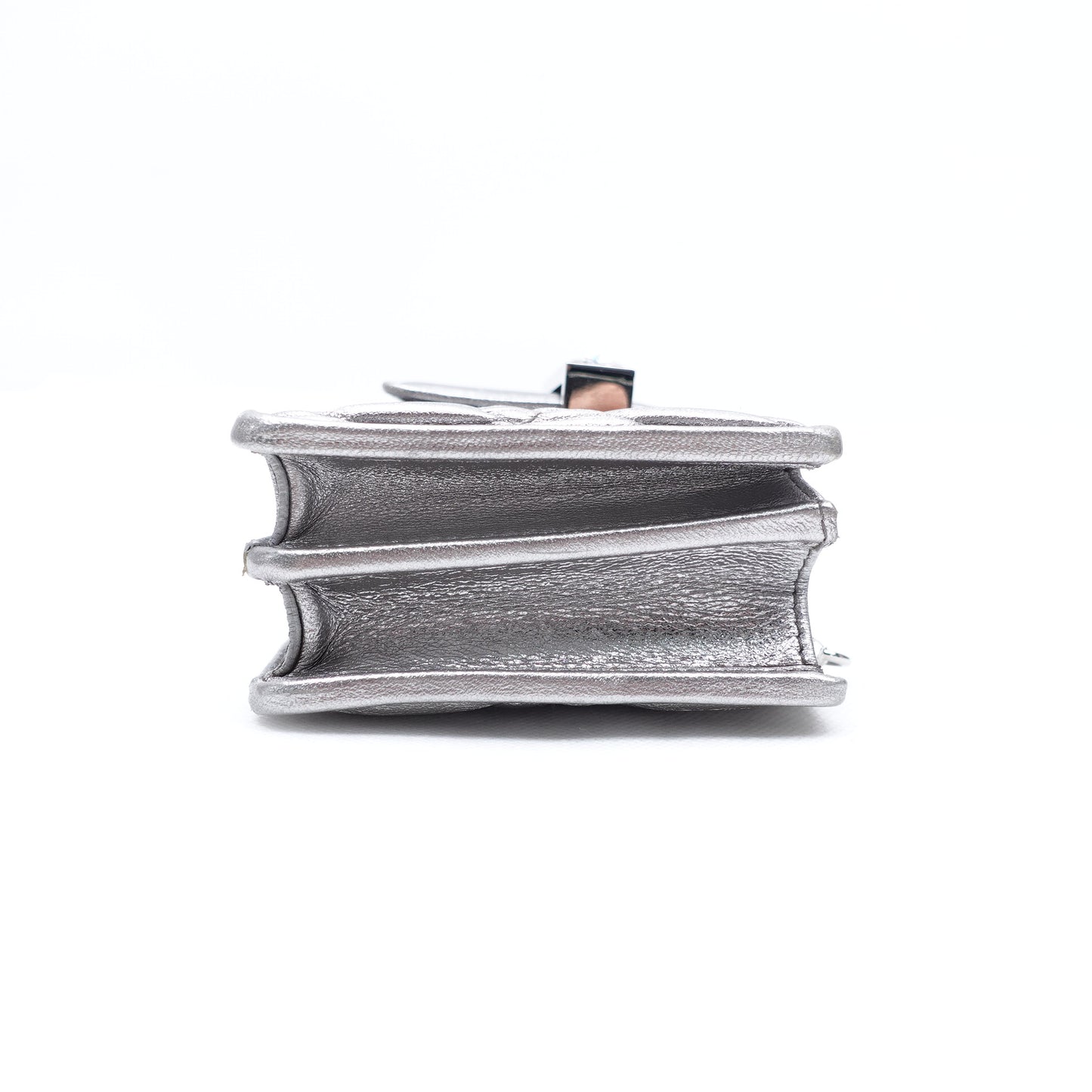 Pre-owned Miumiu Woc Silver Lambskin Crossbody Bag