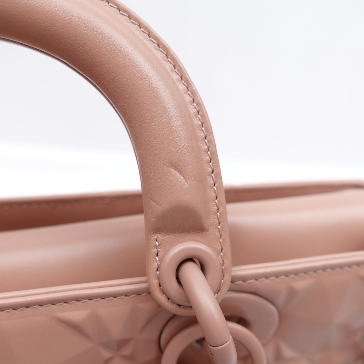 Pre-owned Lady D-Joy Pink Calfskin Shoulder Bag