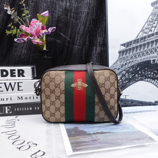 Pre-owned Gucci Brown Canvas Shoulder Bag