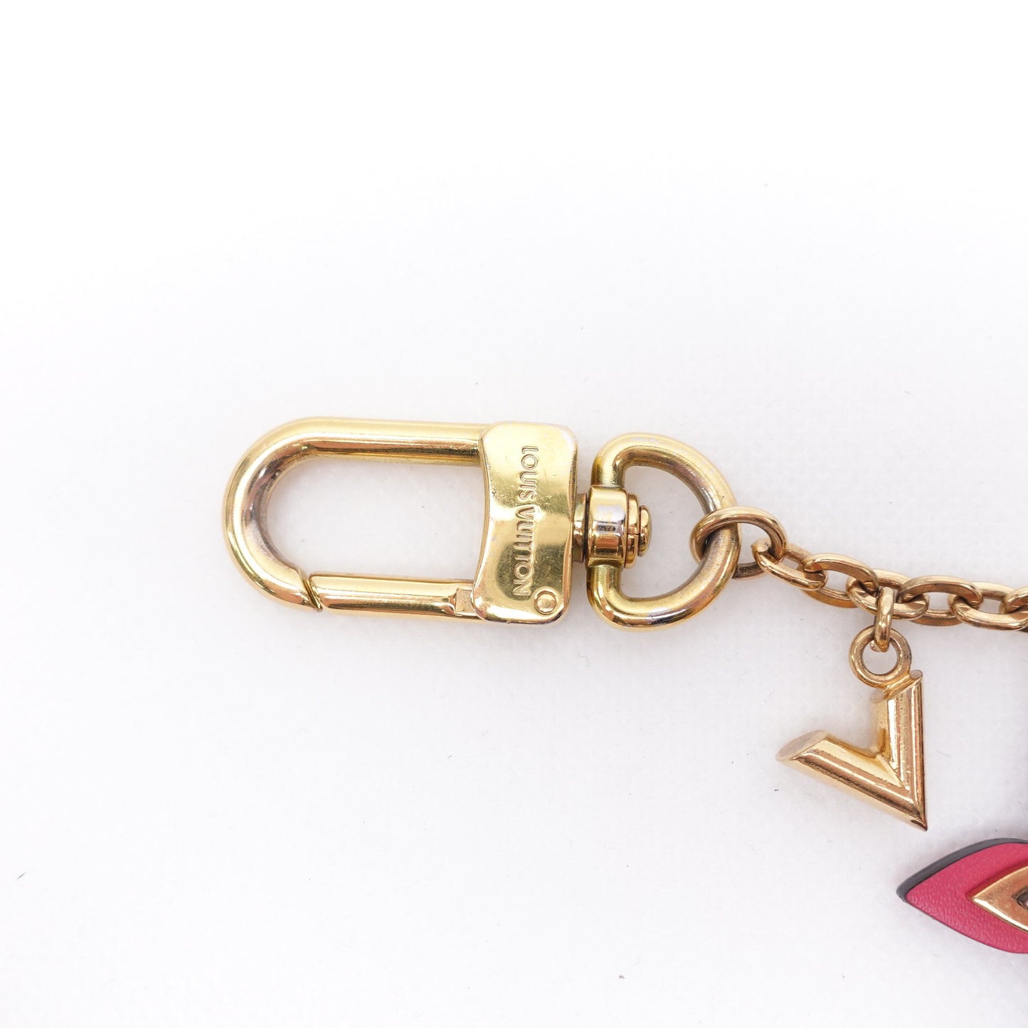Pre-owned Louis Vuitton Pink Metal Bag Charm