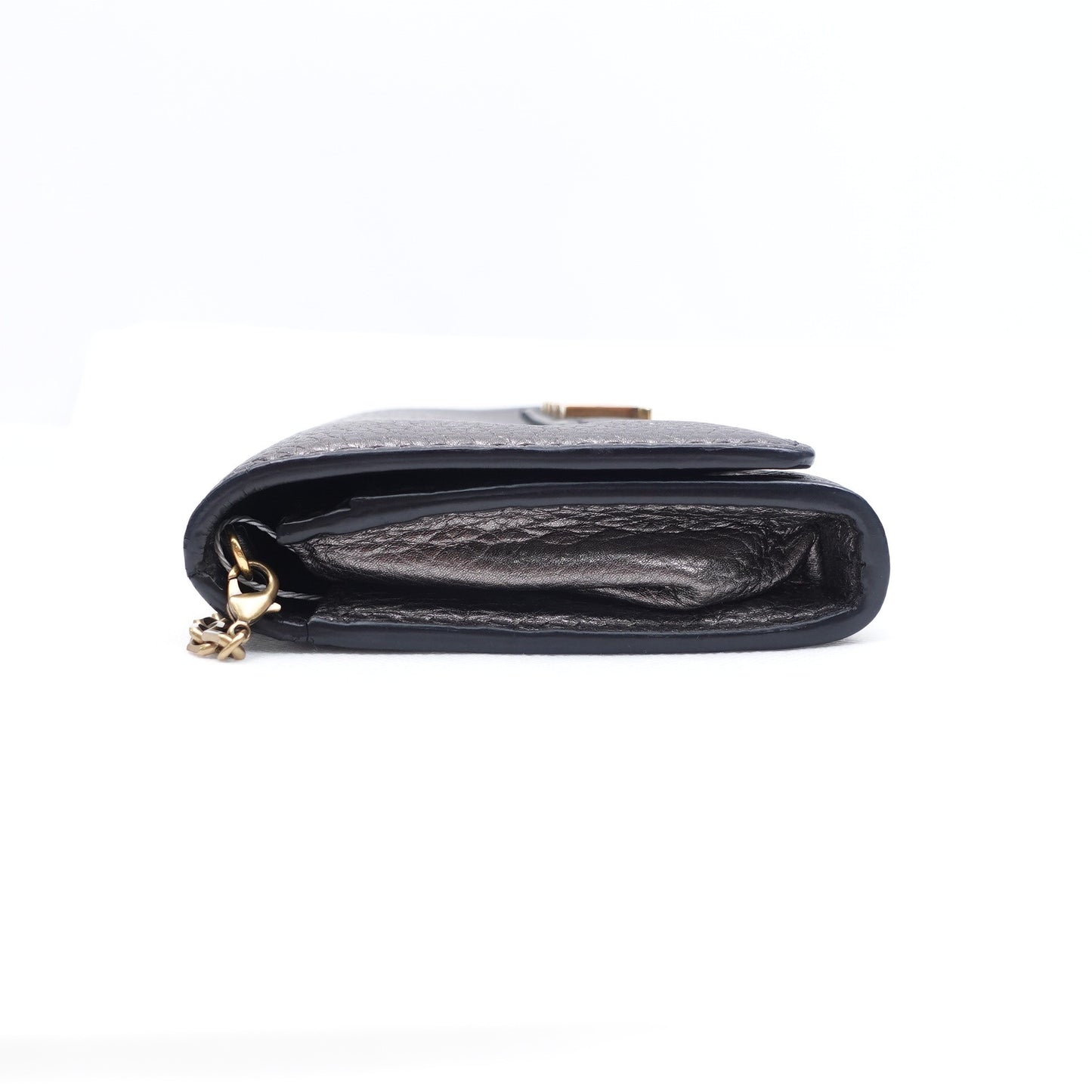 Pre-owned Dior Jadior WOC Grey Calfskin Shoulder Bag