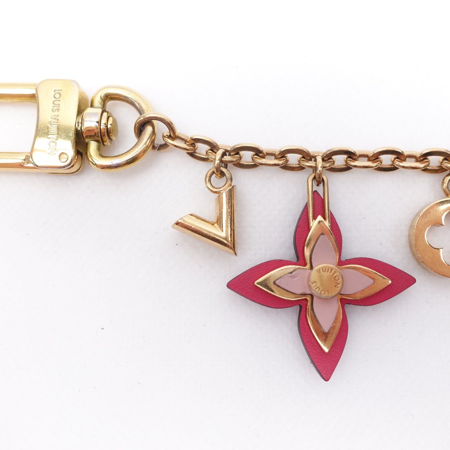 Pre-owned Louis Vuitton Pink Metal Bag Charm