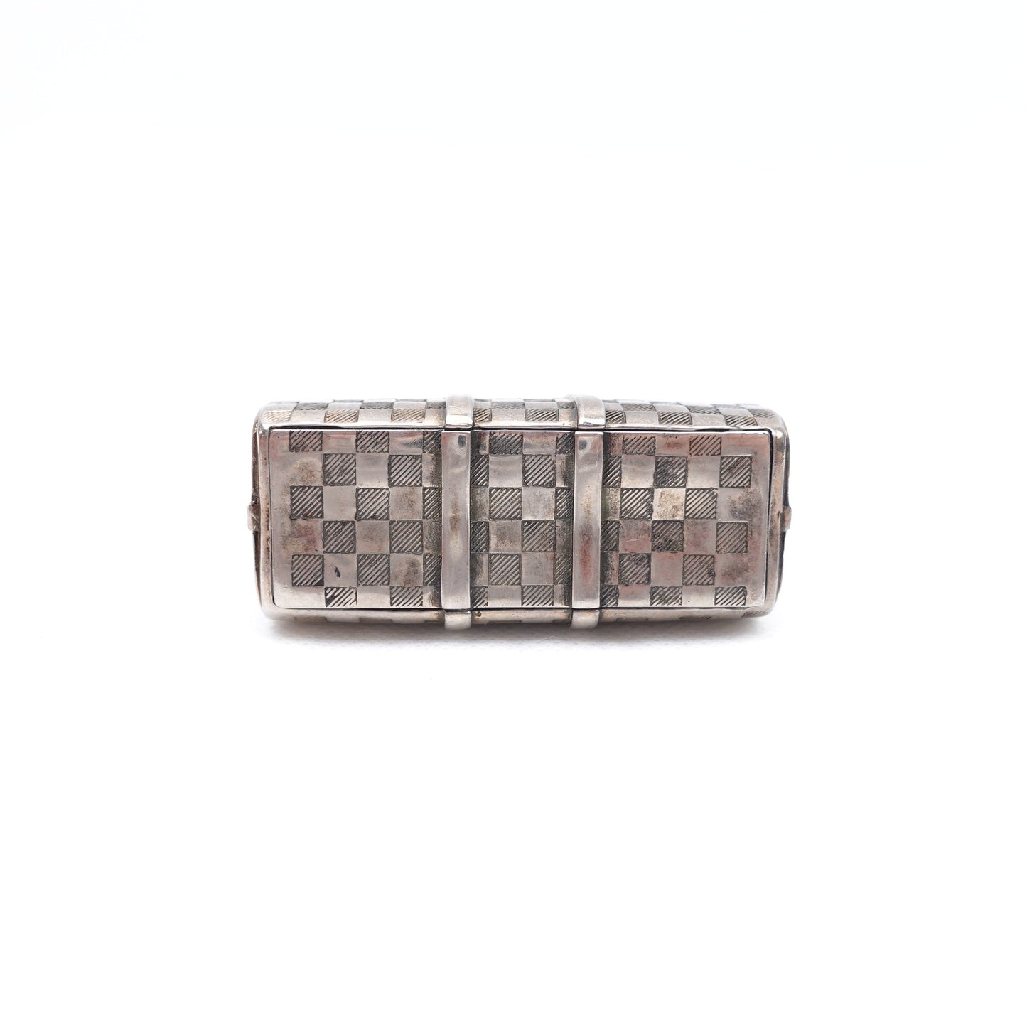 Pre-owned Louis Vuitton Keepall Aged Silver Bag Charm