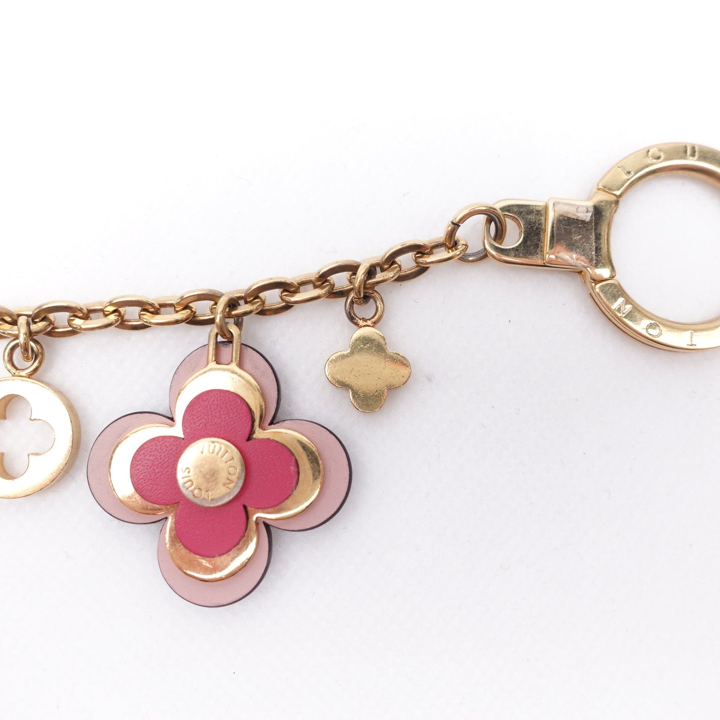 Pre-owned Louis Vuitton Pink Metal Bag Charm