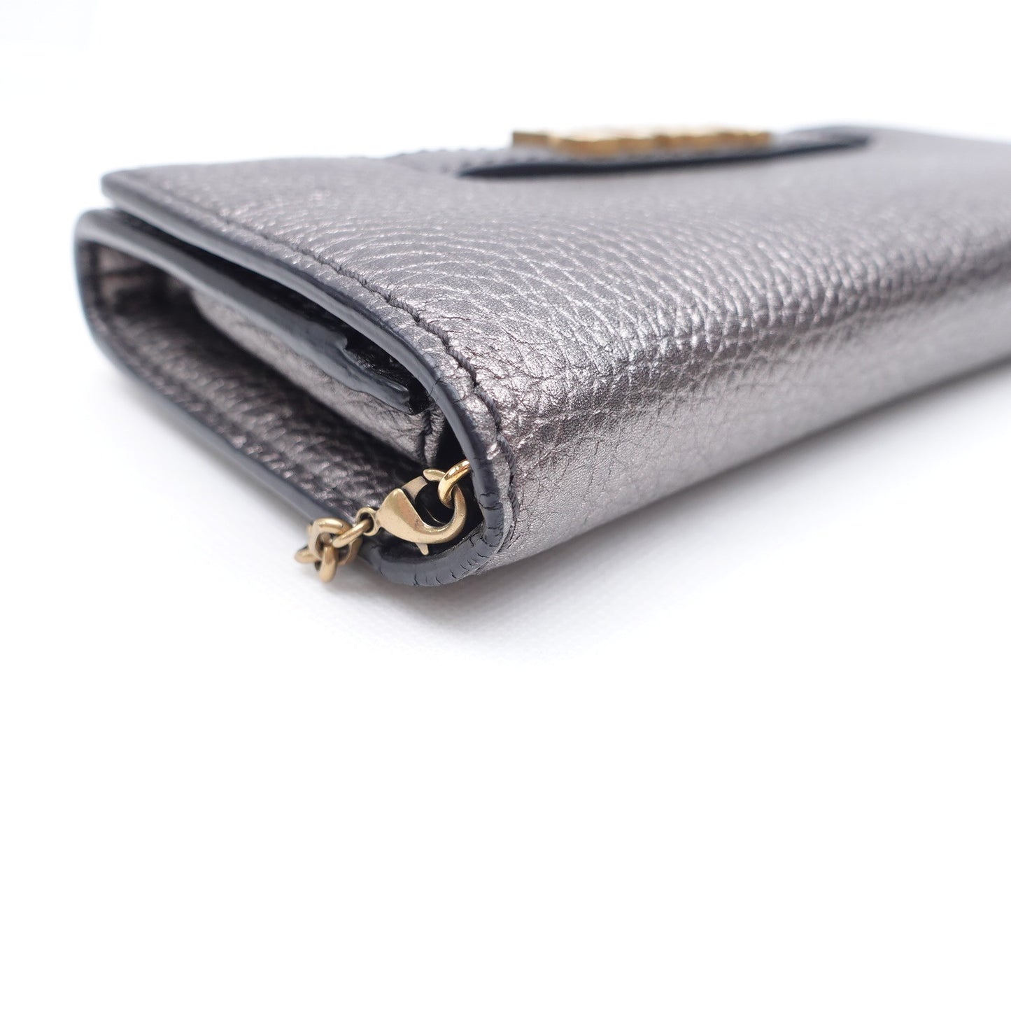 Pre-owned Dior Jadior WOC Grey Calfskin Shoulder Bag