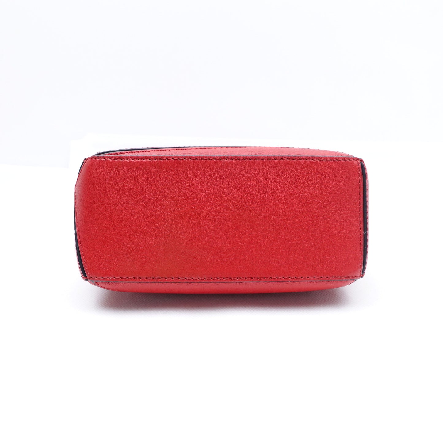 Pre-owned Loewe Puzzle Edge Red Calfskin Shoulder Bag