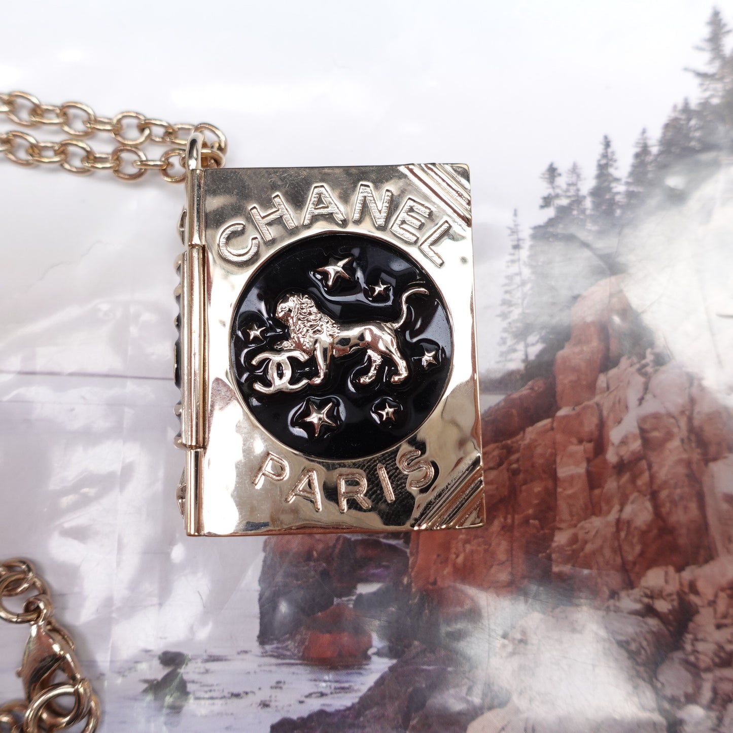 Pre-owned Chanel Leon Book Necklace