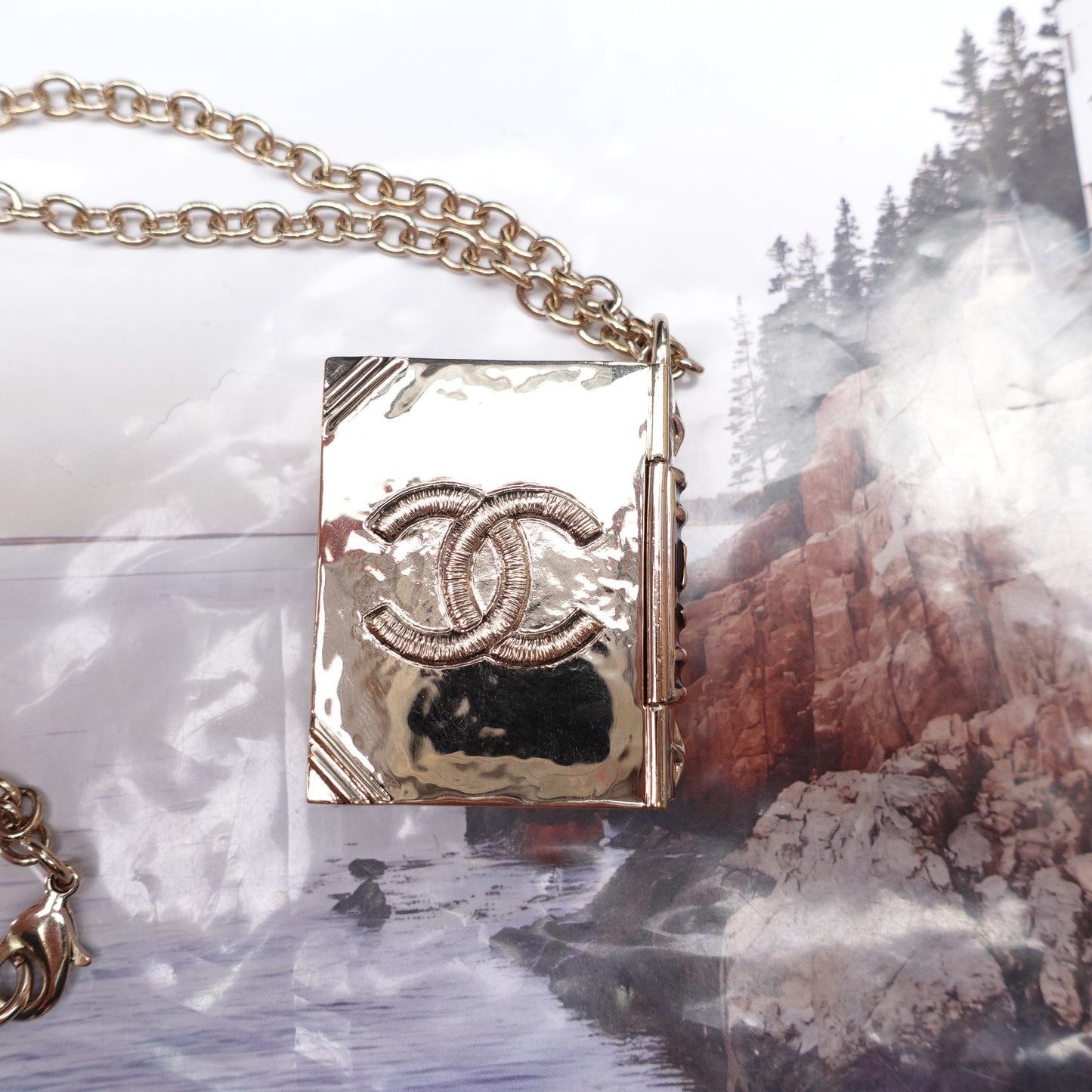 Pre-owned Chanel Leon Book Necklace