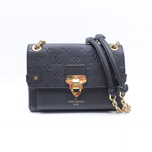 Pre-owned Louis Vuitton Vavin BB Black Black Calfskin Shoulder Bag